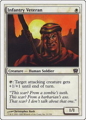 Infantry Veteran card from 9th Edition