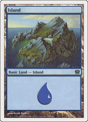 Island (338) card from 9th Edition