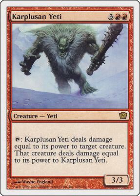 Karplusan Yeti card from 9th Edition