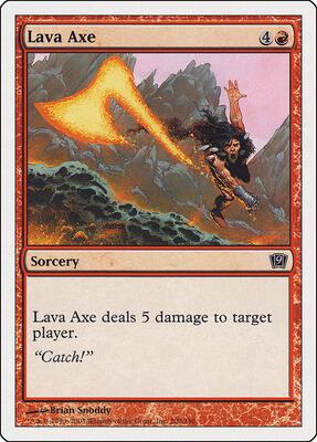 Lava Axe card from 9th Edition