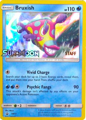 Bruxish - SM11 (Prerelease) [Staff] card from SM Promos