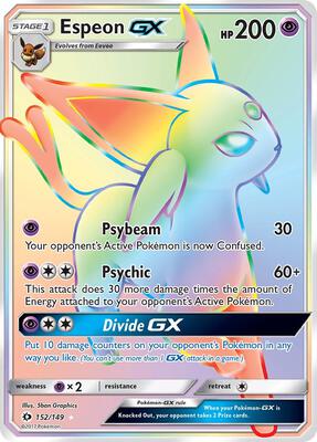 Espeon GX (Secret) card from SM Base Set