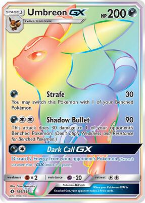 Umbreon GX (Secret) card from SM Base Set
