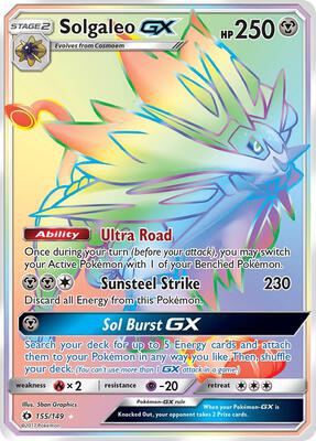 Solgaleo GX (Secret) card from SM Base Set