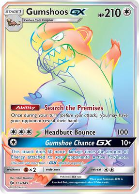 Gumshoos GX (Secret) card from SM Base Set