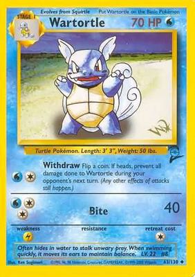 Wartortle [W Stamped] card from WoTC Promo