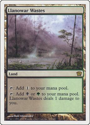 Llanowar Wastes card from 9th Edition