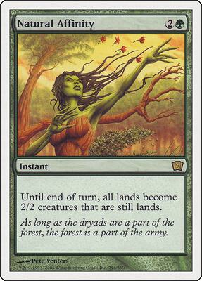 Natural Affinity card from 9th Edition
