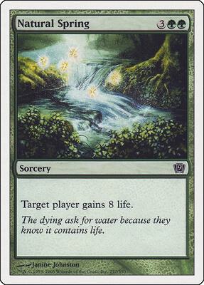 Natural Spring card from 9th Edition