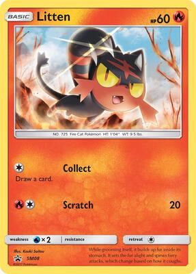Litten - SM08 card from SM Promos
