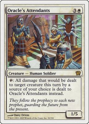 Oracle's Attendants card from 9th Edition