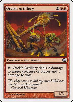 Orcish Artillery card from 9th Edition