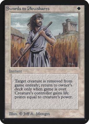 Swords to Plowshares card from Alpha Edition