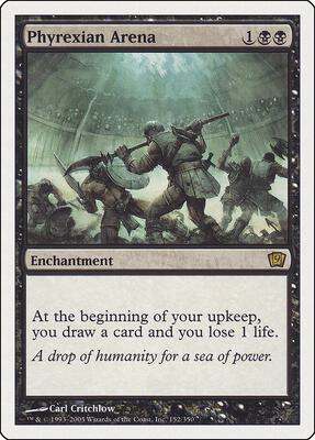 Phyrexian Arena card from 9th Edition
