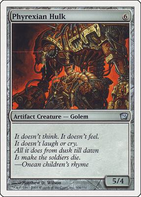 Phyrexian Hulk card from 9th Edition