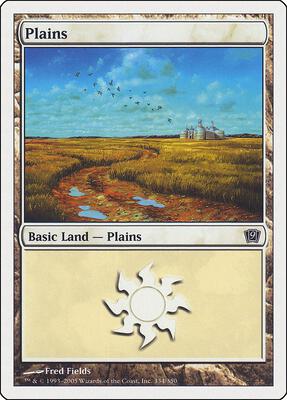 Plains (334) card from 9th Edition