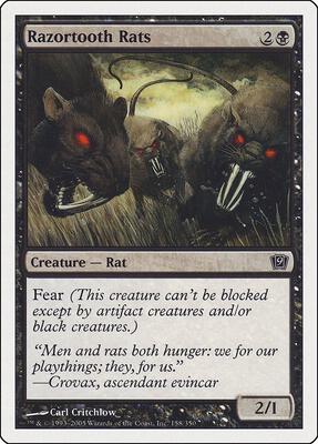 Razortooth Rats card from 9th Edition
