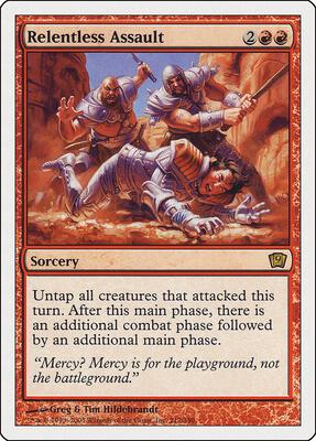 Relentless Assault card from 9th Edition