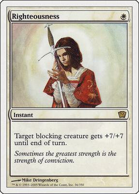 Righteousness card from 9th Edition