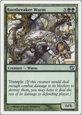 Rootbreaker Wurm card from 9th Edition