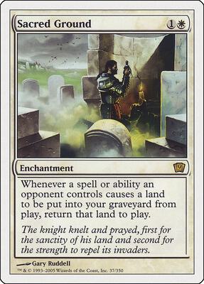 Sacred Ground card from 9th Edition