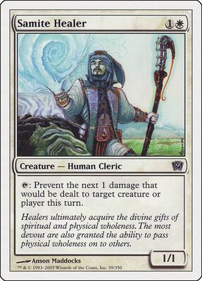 Samite Healer card from 9th Edition