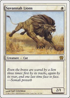 Savannah Lions card from 9th Edition
