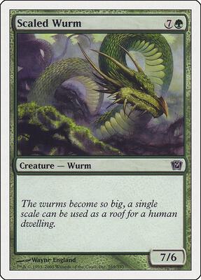 Scaled Wurm card from 9th Edition