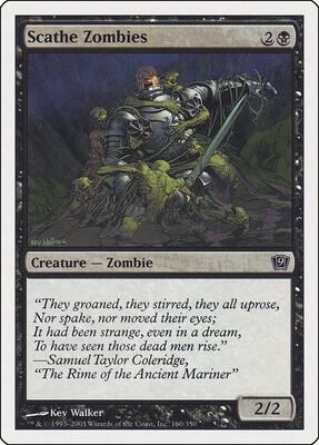 Scathe Zombies card from 9th Edition