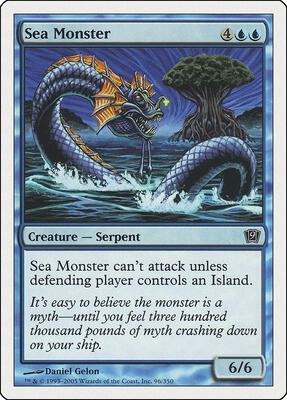 Sea Monster card from 9th Edition