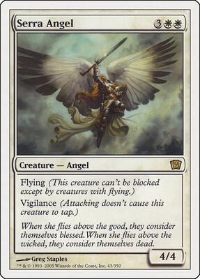 Serra Angel card from 9th Edition