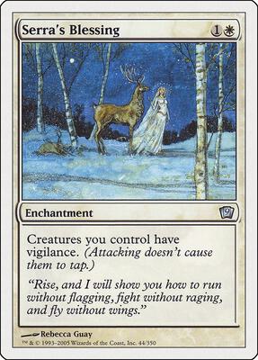 Serra's Blessing card from 9th Edition