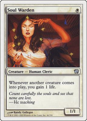 Soul Warden card from 9th Edition