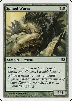 Spined Wurm card from 9th Edition