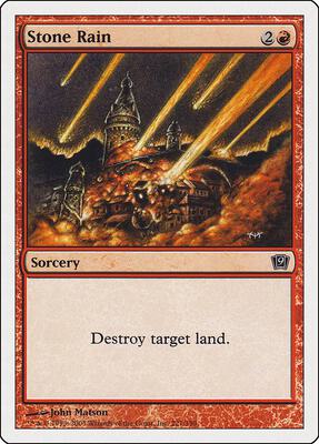 Stone Rain card from 9th Edition