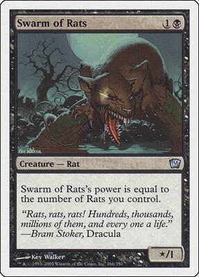 Swarm of Rats card from 9th Edition
