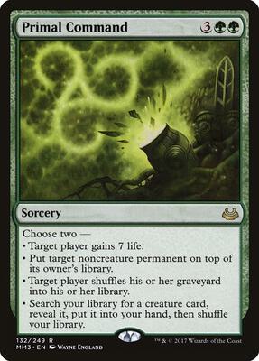 Primal Command card from Modern Masters 2017