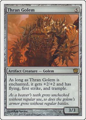 Thran Golem card from 9th Edition