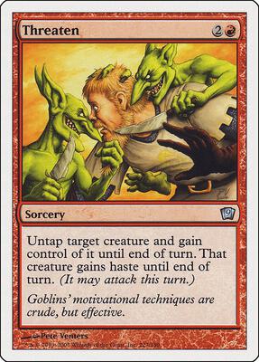 Threaten card from 9th Edition