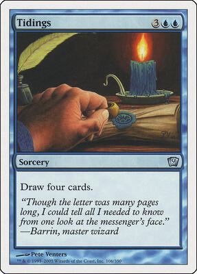 Tidings card from 9th Edition