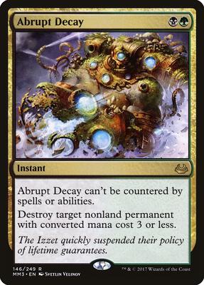 Abrupt Decay card from Modern Masters 2017