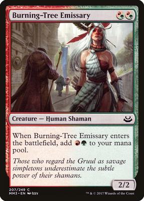 Burning-Tree Emissary card from Modern Masters 2017