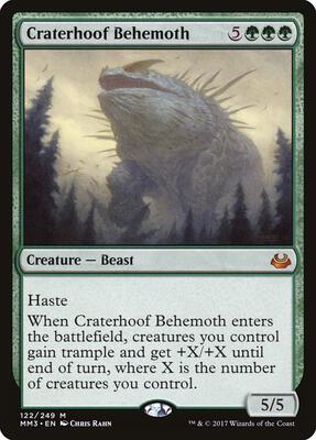 Craterhoof Behemoth card from Modern Masters 2017