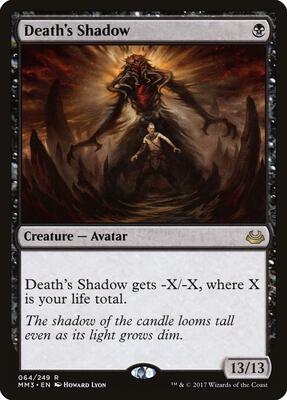 Death's Shadow card from Modern Masters 2017