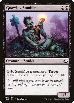 Gnawing Zombie card from Modern Masters 2017