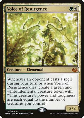Voice of Resurgence card from Modern Masters 2017