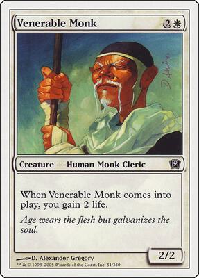 Venerable Monk card from 9th Edition