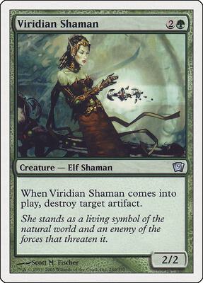 Viridian Shaman card from 9th Edition