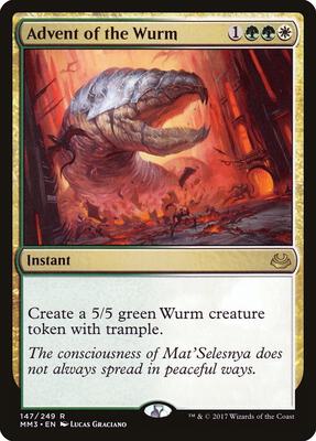 Advent of the Wurm card from Modern Masters 2017