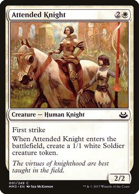 Attended Knight card from Modern Masters 2017